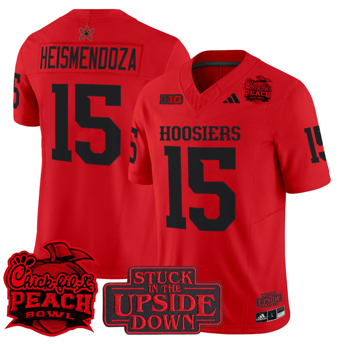 #15 Heismendoza Indiana Hoosiers 2026 Peach Bowl Vapor Limited Jersey - All Stitched