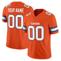 Orange Navy - White Mess Custom Football Jersey