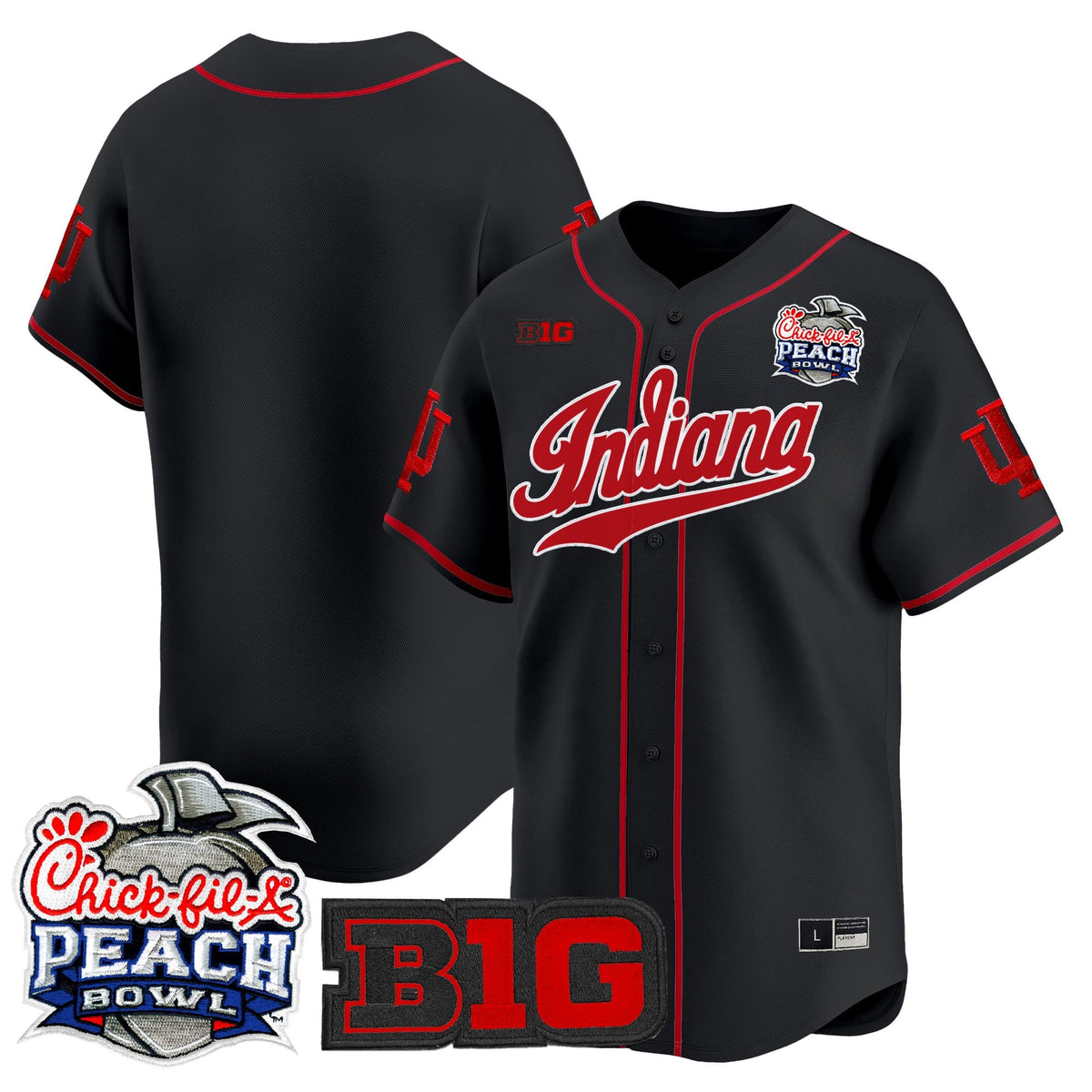 Men's Indiana Hoosiers 2026 Peach Bowl Vapor Baseball Jersey - All Stitched