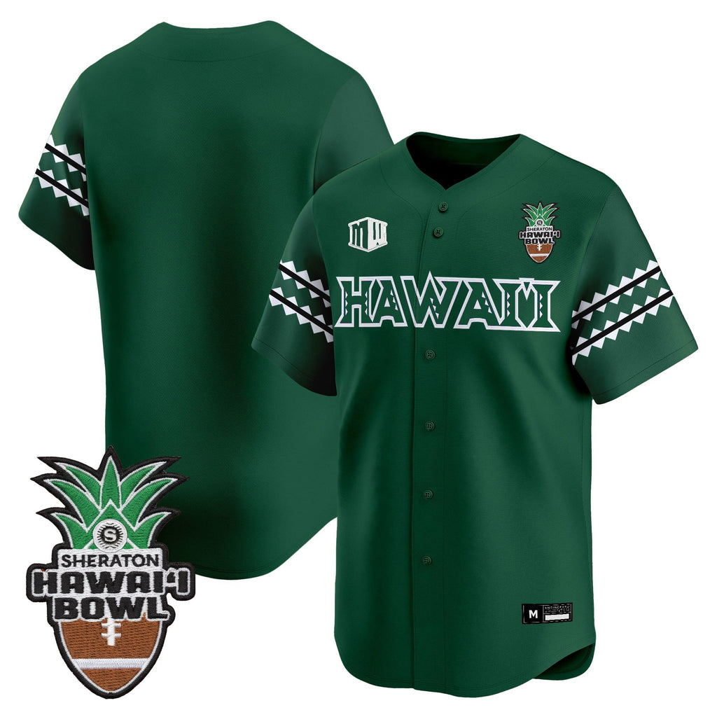 Men's Hawai'i Rainbow Warriors 2025 Hawai'i Bowl Vapor Baseball Jersey - All Stitched