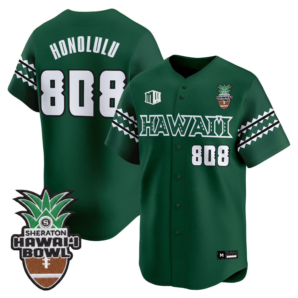 Men's Hawai'i Rainbow Warriors 2025 Hawai'i Bowl Vapor Baseball Jersey - All Stitched