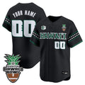 Hawai'i Rainbow Warriors 2025 Hawai'i Bowl Vapor Baseball Custom Jersey - All Stitched