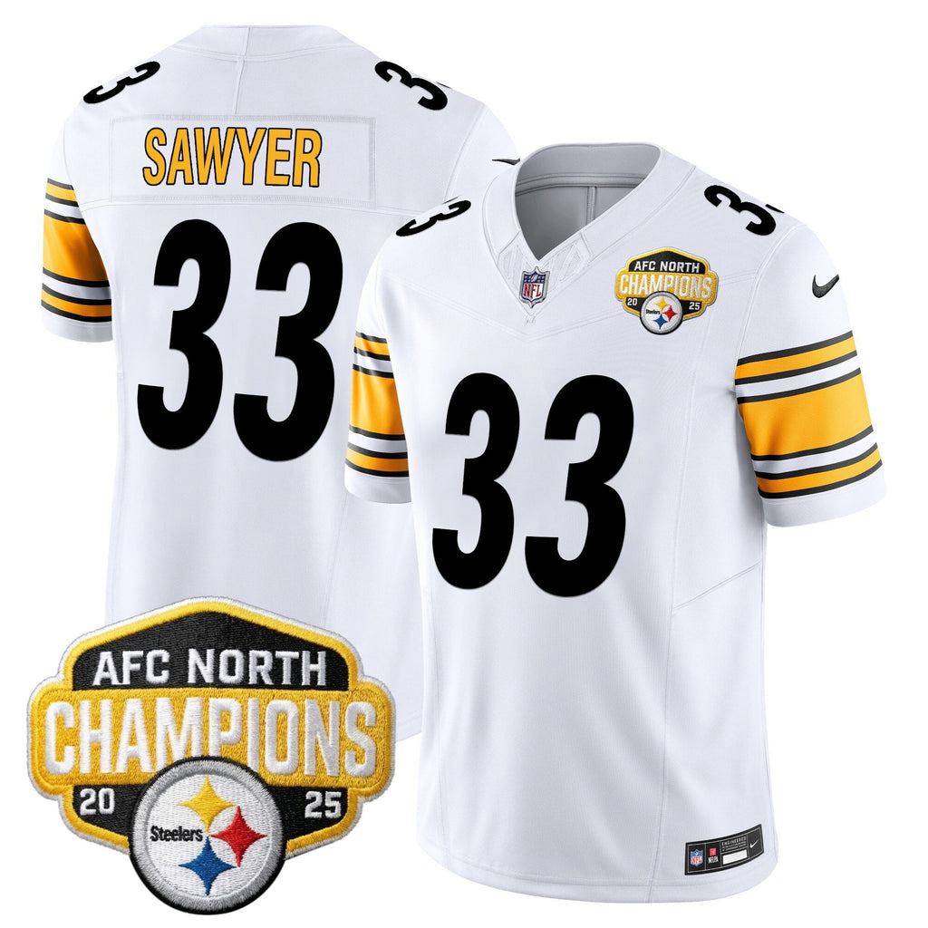 Men's Pittsburgh Steelers 2025 AFC North Division Champions Vapor Limited Jersey - All Stitched