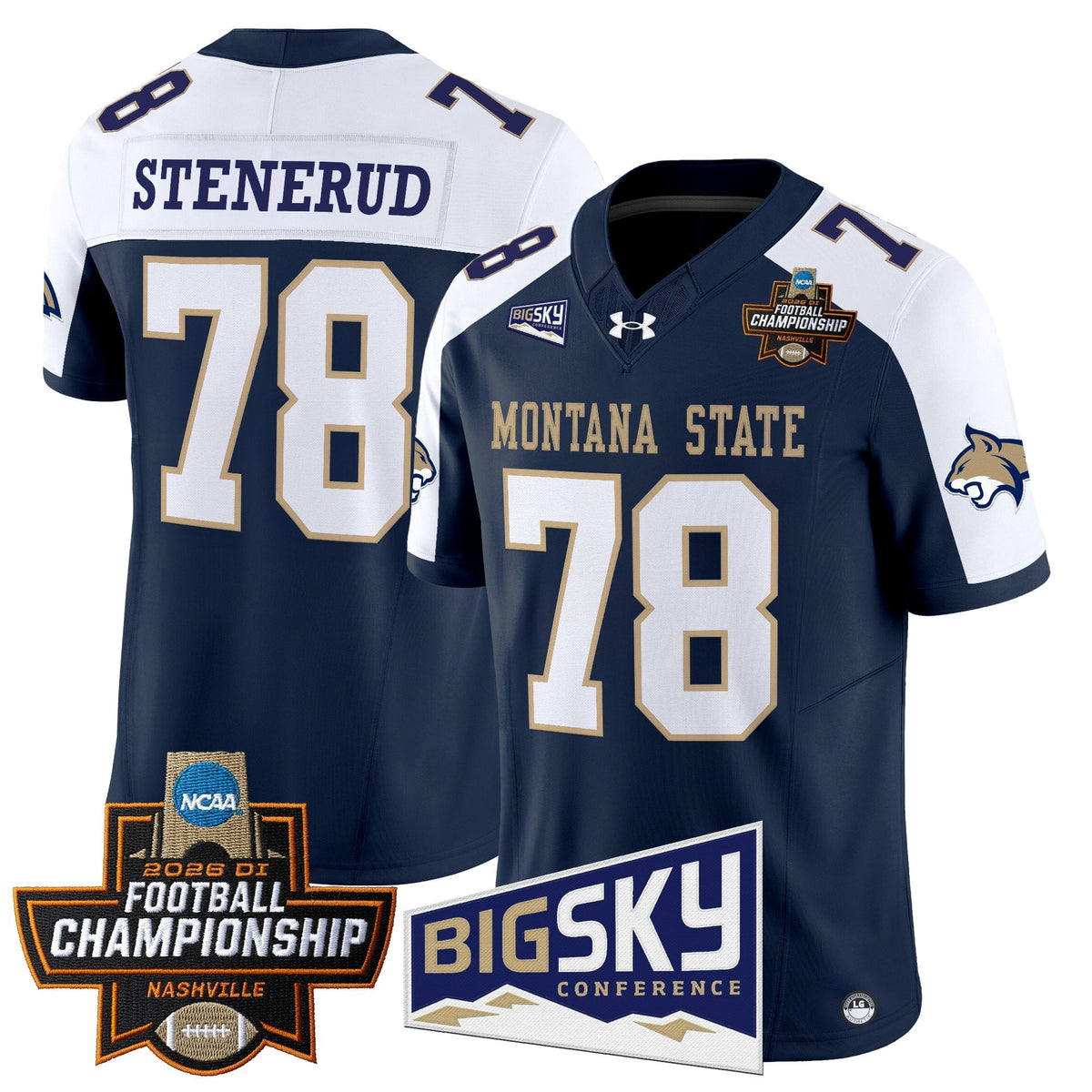 Men's Montana State Bobcats 2026 Football Championship Vapor Limited Jersey - All Stitched