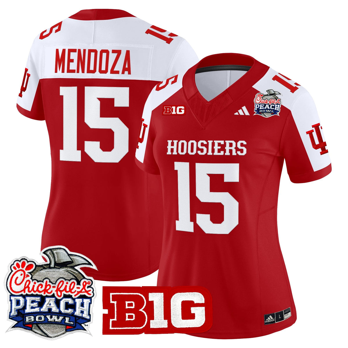 Women's Indiana Hoosiers 2026 Peach Bowl Vapor Limited Jersey V2 - All Stitched