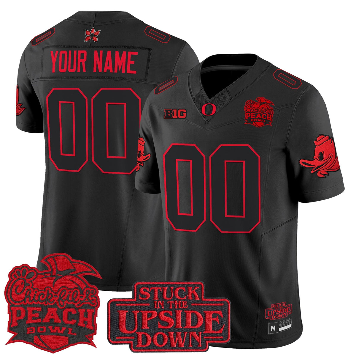 Oregon Ducks 'Stranger Things Edition' Vapor Limited Custom Jersey - 2026 Peach Bowl Patch - All Stitched