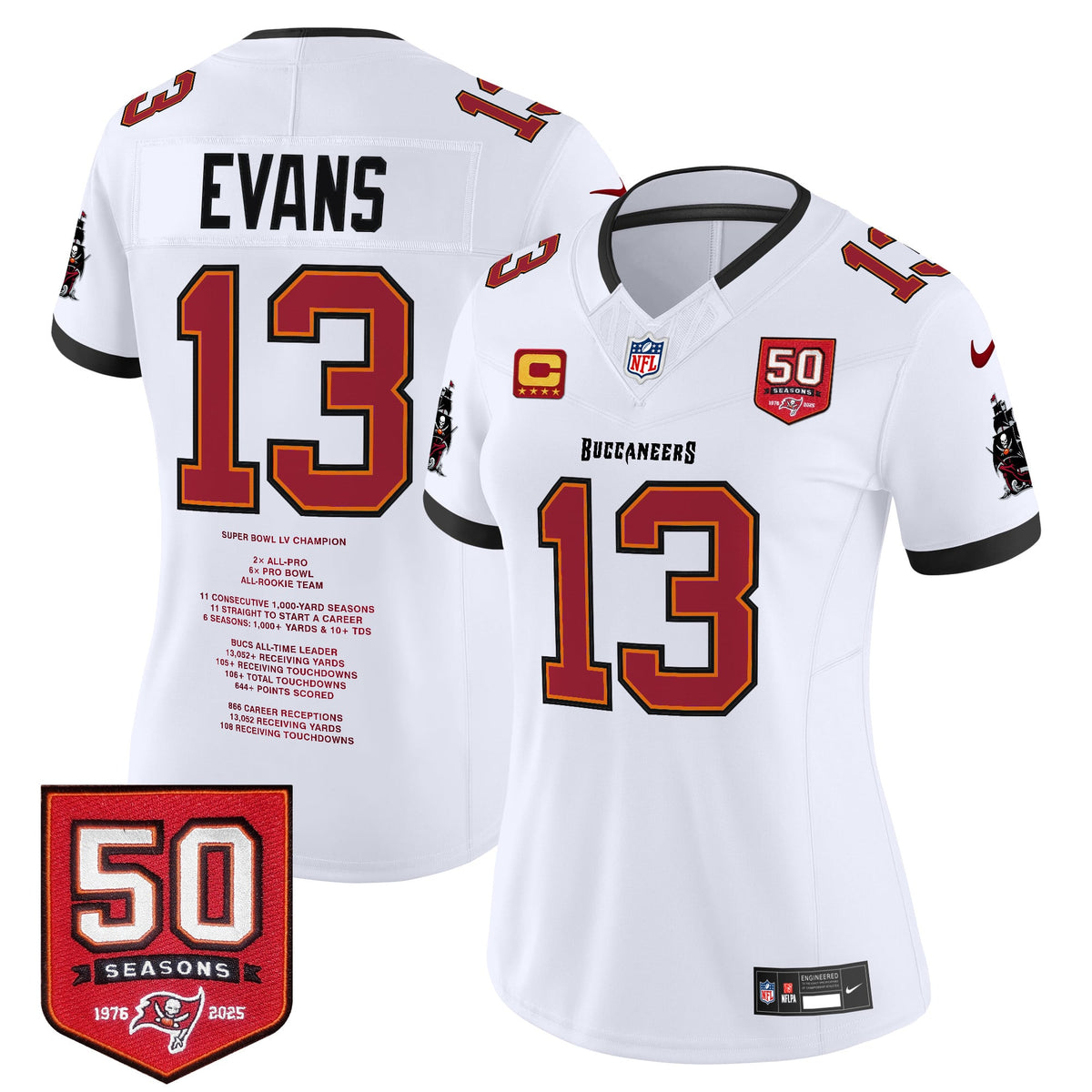#13 Mike Evans Tampa Bay Buccaneers "Franchise Legend" Vapor Limited Jersey - Stitched