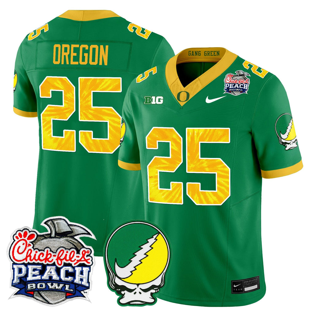Men's Oregon Ducks "Grateful Ducks" Vapor Limited Jersey - 2026 Peach Bowl Patch - All Stitched