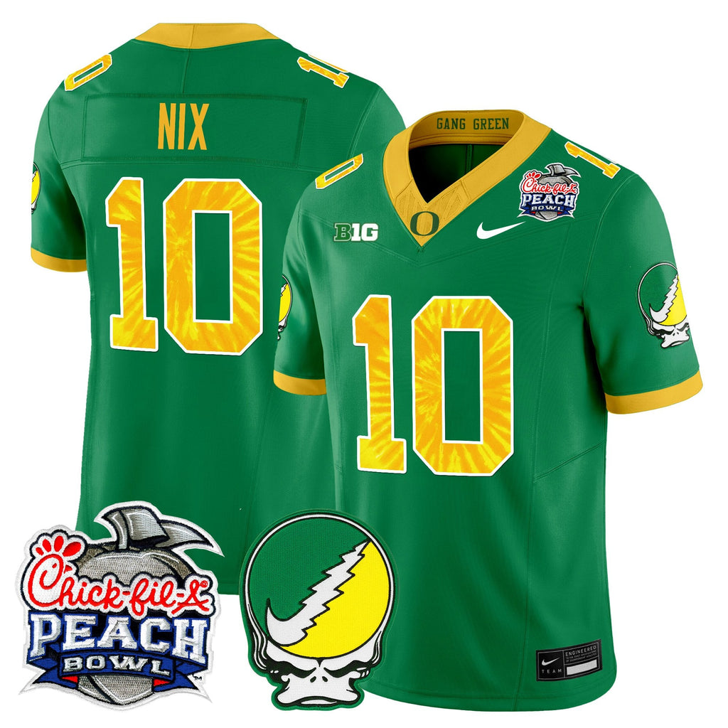 Men's Oregon Ducks "Grateful Ducks" Vapor Limited Jersey - 2026 Peach Bowl Patch - All Stitched