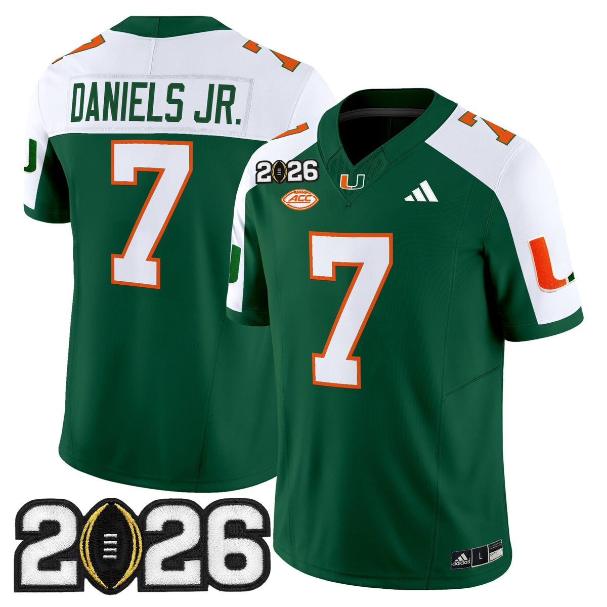 Men's Miami Hurricanes 2026 CFP Final Patch Vapor Limited Jersey - All Stitched