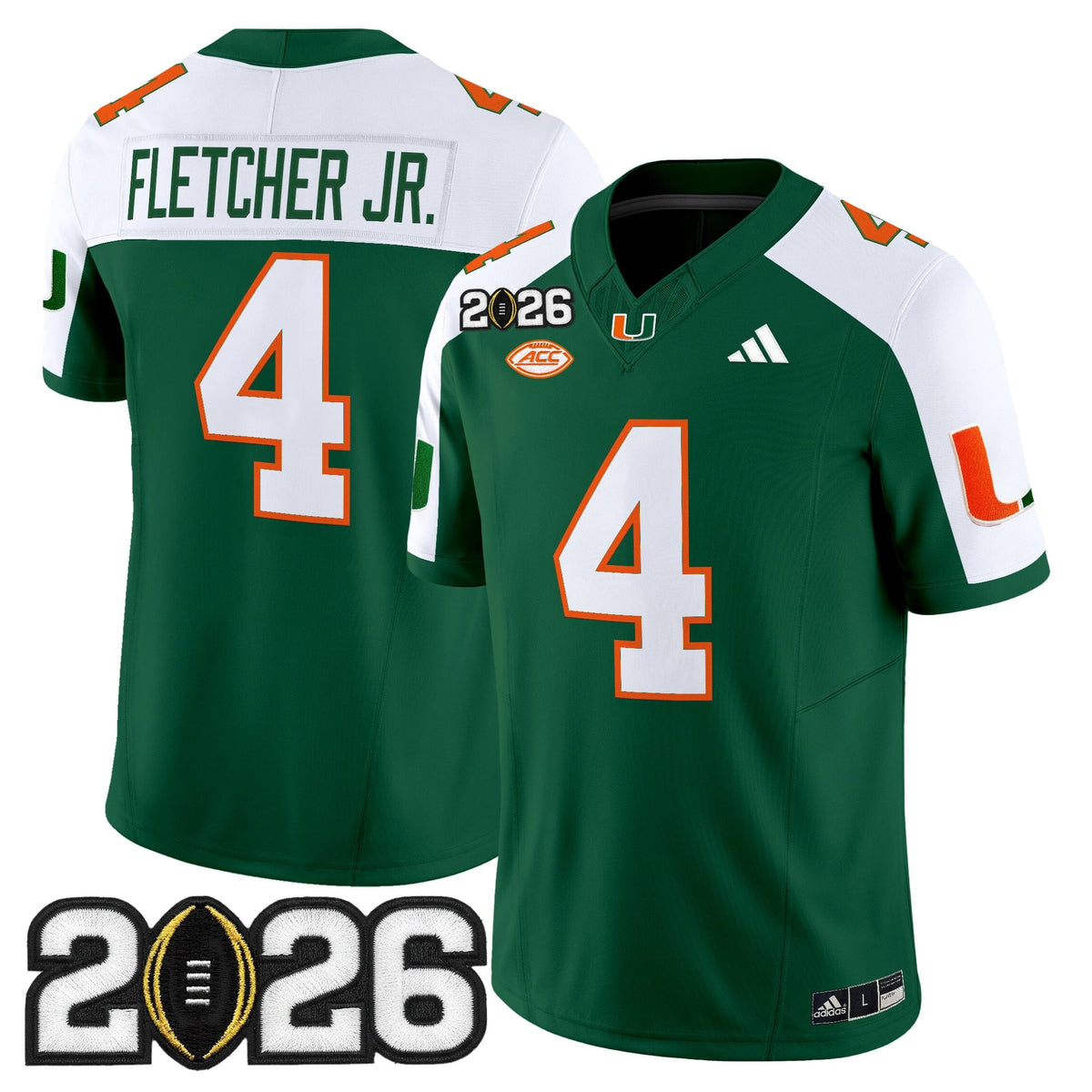 Men's Miami Hurricanes 2026 CFP Final Patch Vapor Limited Jersey - All Stitched