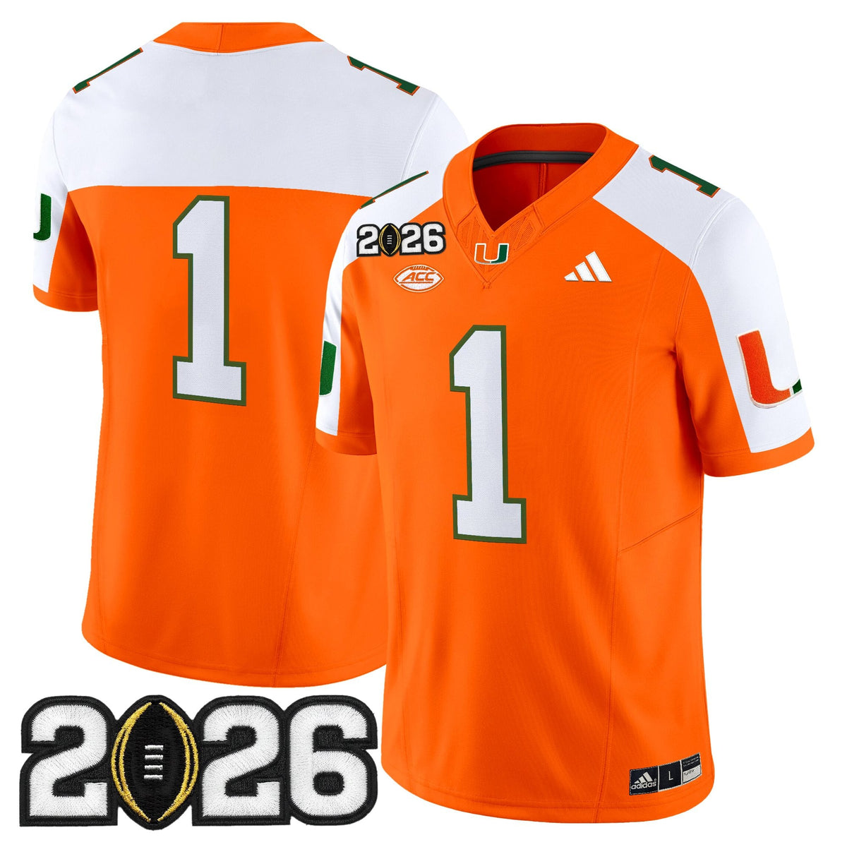 Men's Miami Hurricanes 2026 CFP Final Patch Vapor Limited Jersey - All Stitched