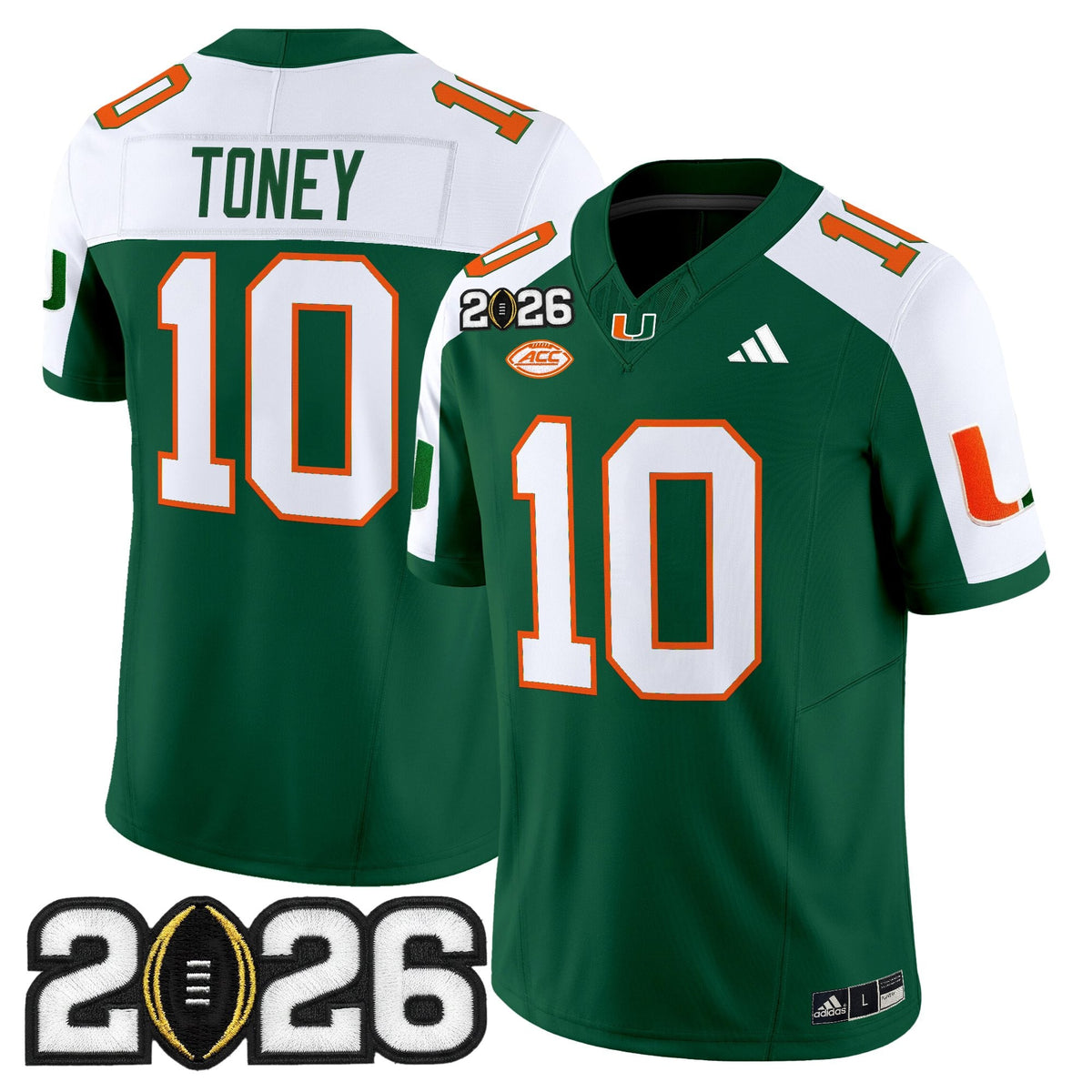 Men's Miami Hurricanes 2026 CFP Final Patch Vapor Limited Jersey - All Stitched