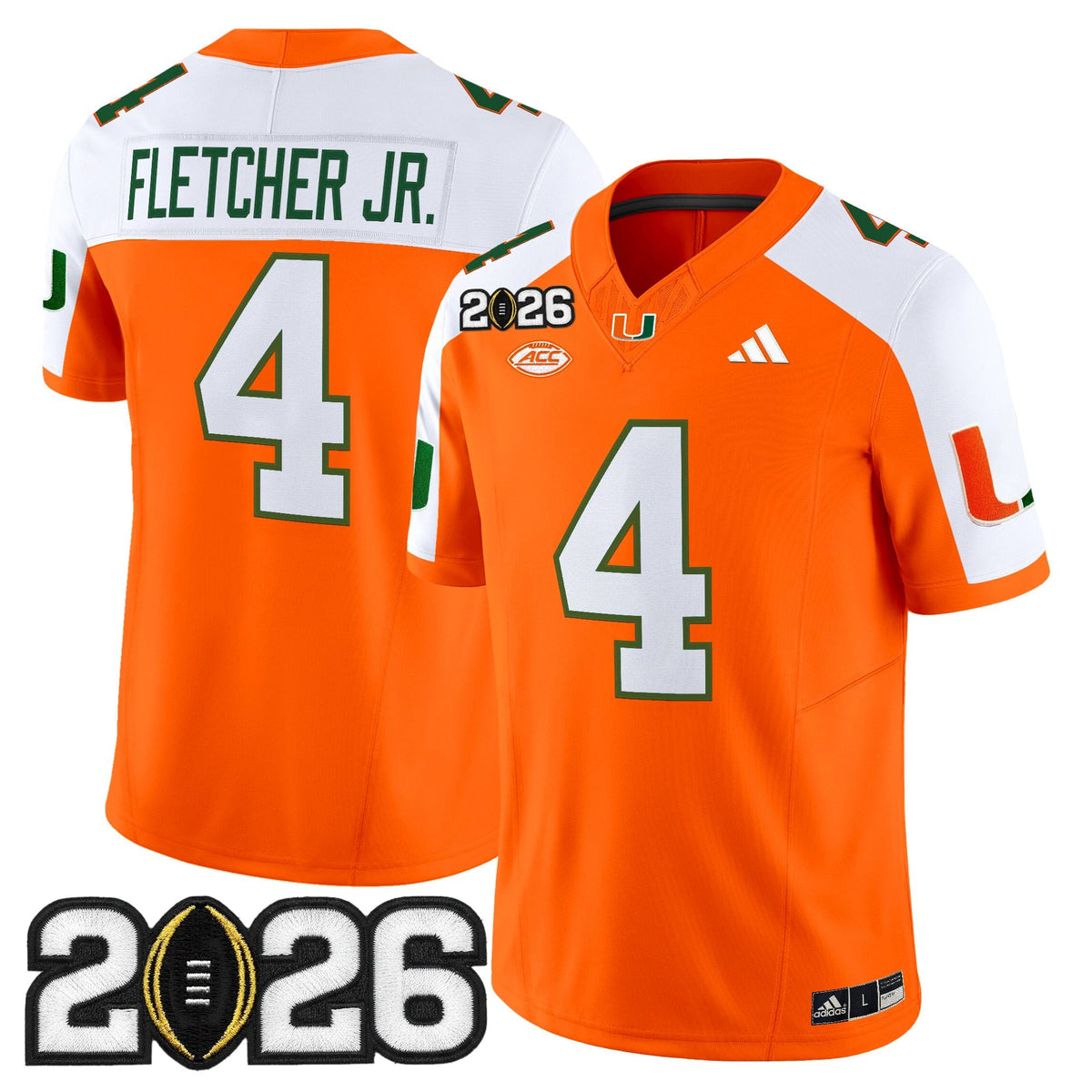 Men's Miami Hurricanes 2026 CFP Final Patch Vapor Limited Jersey - All Stitched