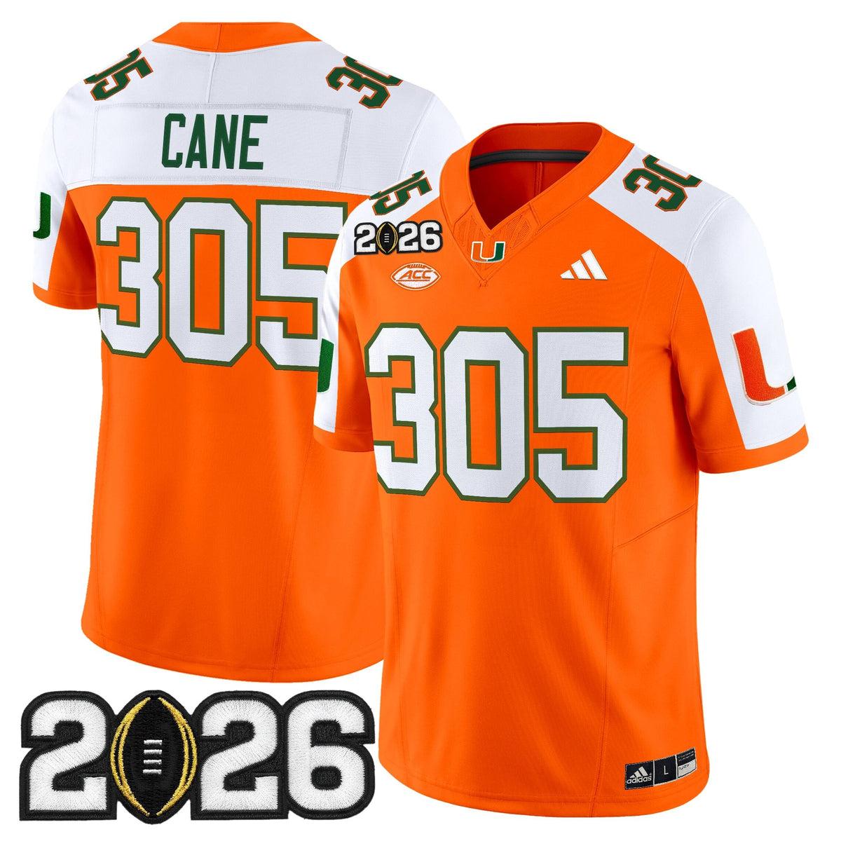 Men's Miami Hurricanes 2026 CFP Final Patch Vapor Limited Jersey - All Stitched