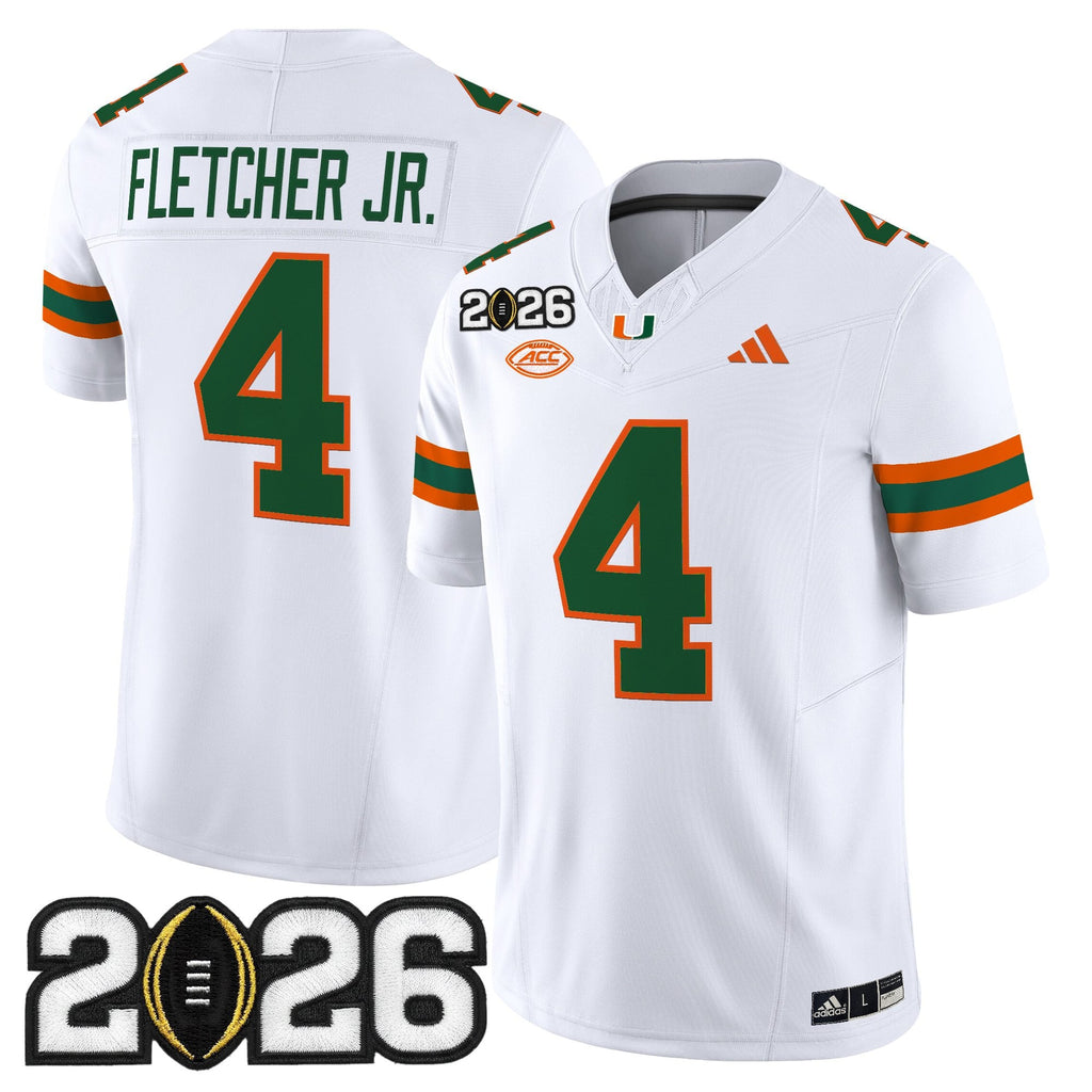 Men's Miami Hurricanes 2026 CFP Final Patch Vapor Limited Jersey - All Stitched