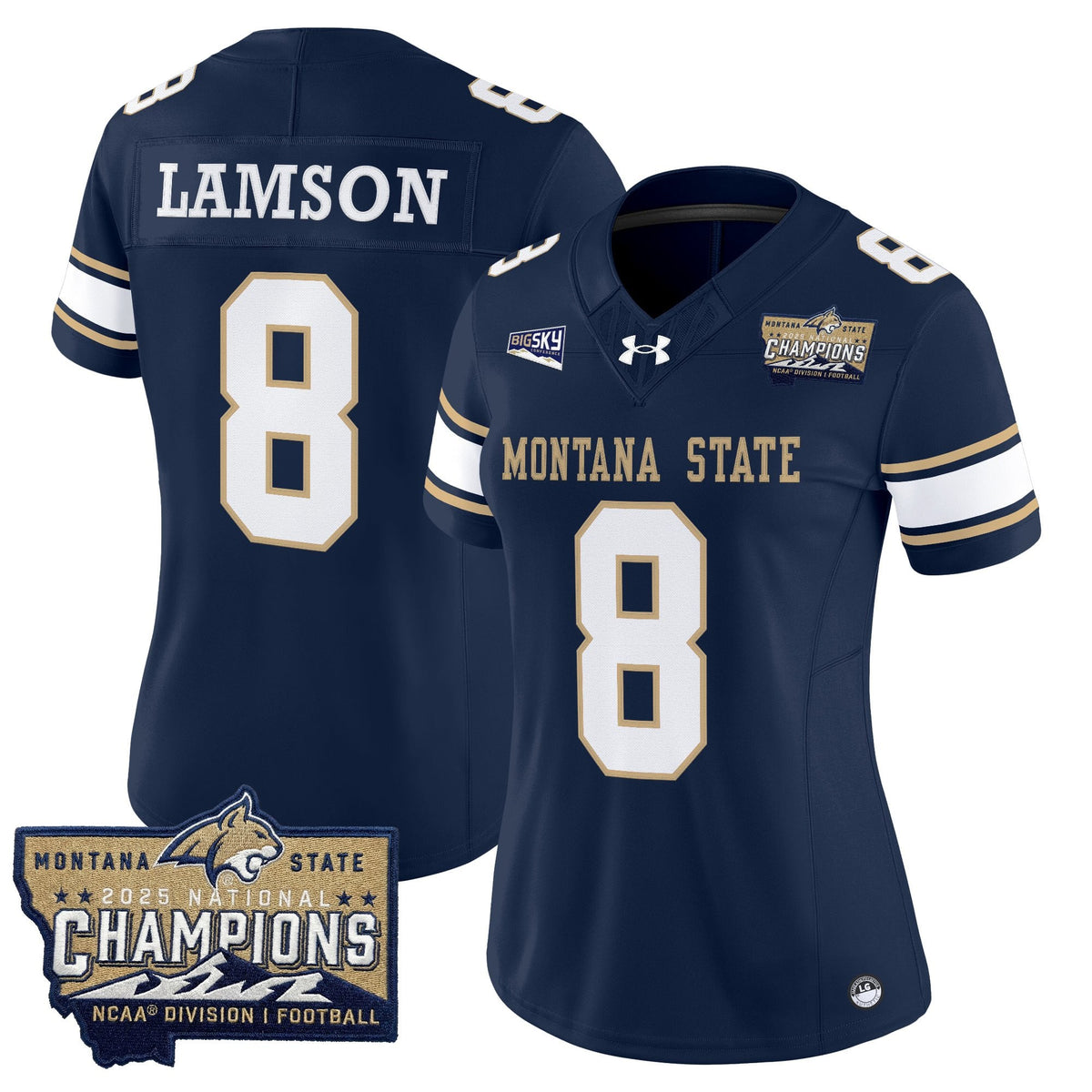 Women's Montana State Bobcats 2025 National Champions Vapor Limited Jersey - All Stitched