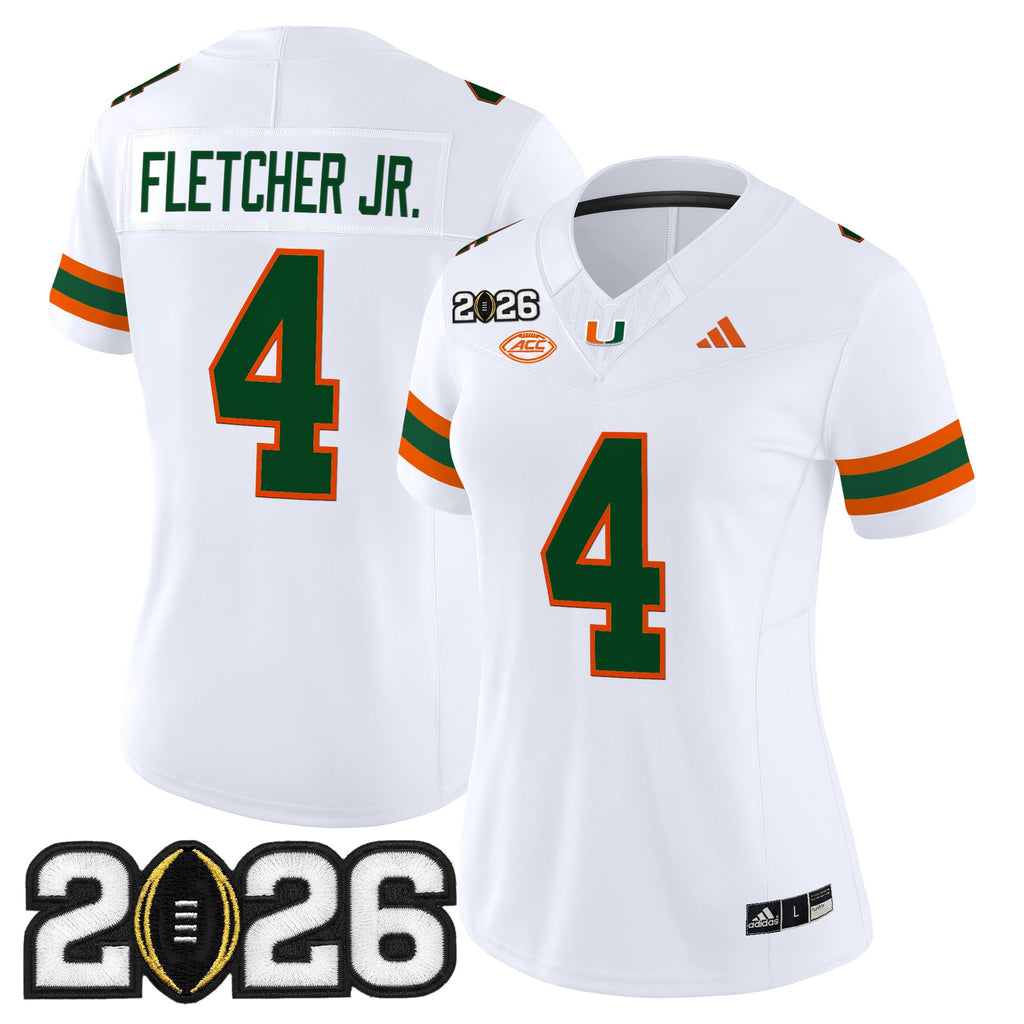 Women's Miami Hurricanes 2026 CFP Final Patch Vapor Limited Jersey - All Stitched