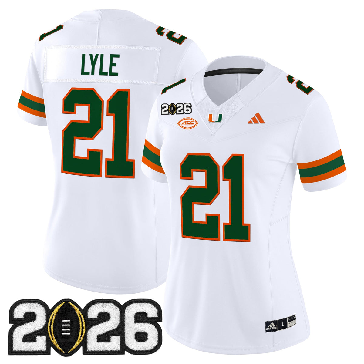 Women's Miami Hurricanes 2026 CFP Final Patch Vapor Limited Jersey - All Stitched