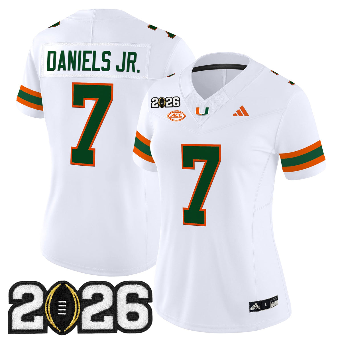 Women's Miami Hurricanes 2026 CFP Final Patch Vapor Limited Jersey - All Stitched