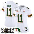 Women's Miami Hurricanes 2026 CFP Final & Florida Patch Vapor Limited Jersey - All Stitched