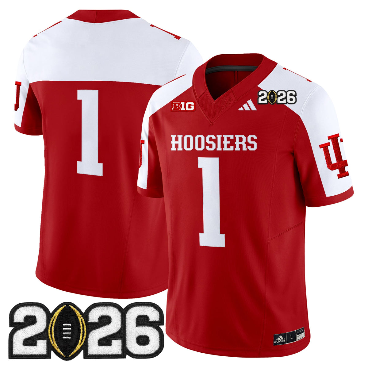 Men's Indiana Hoosiers 2026 CFP Final Patch Vapor Limited Jersey - All Stitched