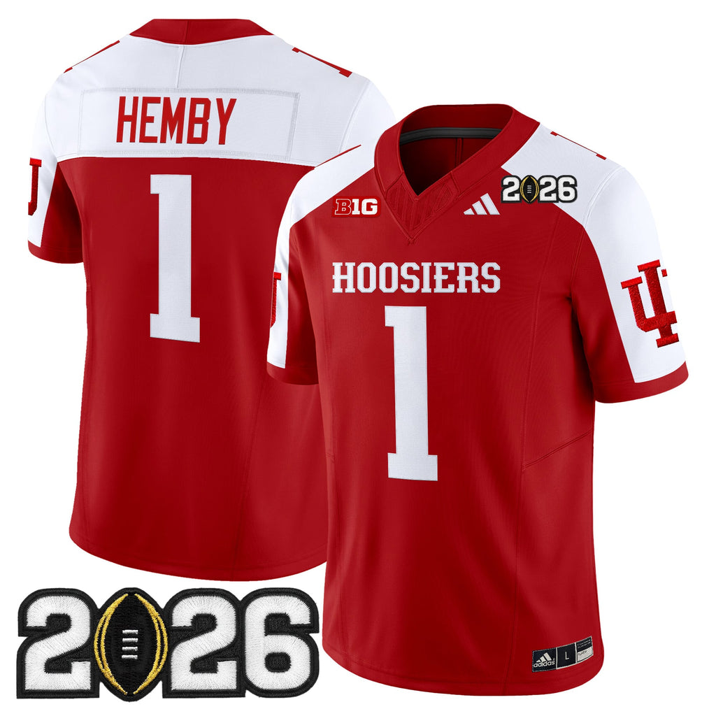Men's Indiana Hoosiers 2026 CFP Final Patch Vapor Limited Jersey - All Stitched