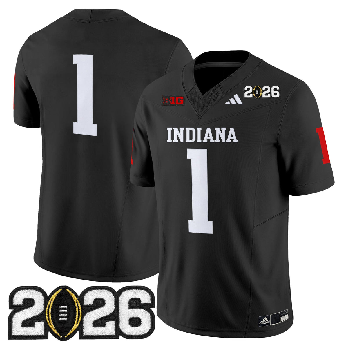 Men's Indiana Hoosiers 2026 CFP Final Patch Vapor Limited Jersey V2 - All Stitched