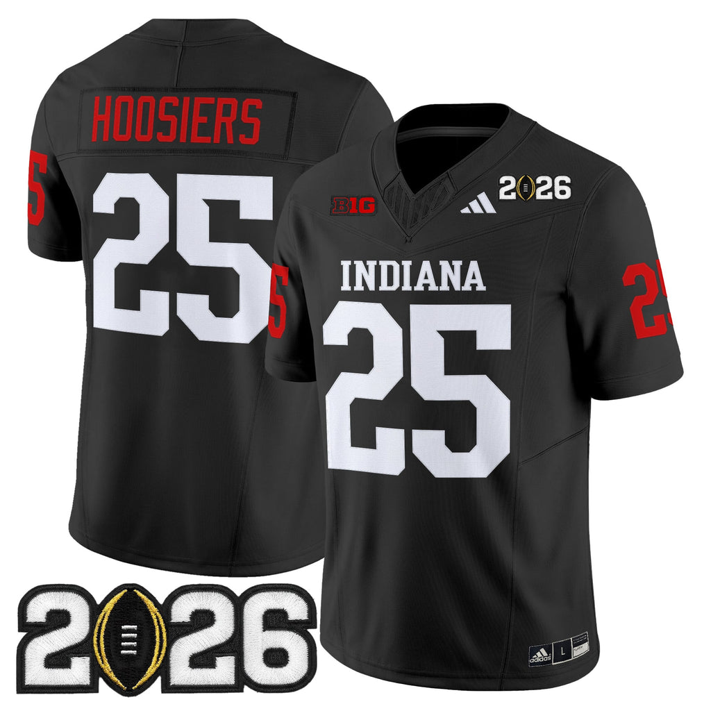 Men's Indiana Hoosiers 2026 CFP Final Patch Vapor Limited Jersey V2 - All Stitched