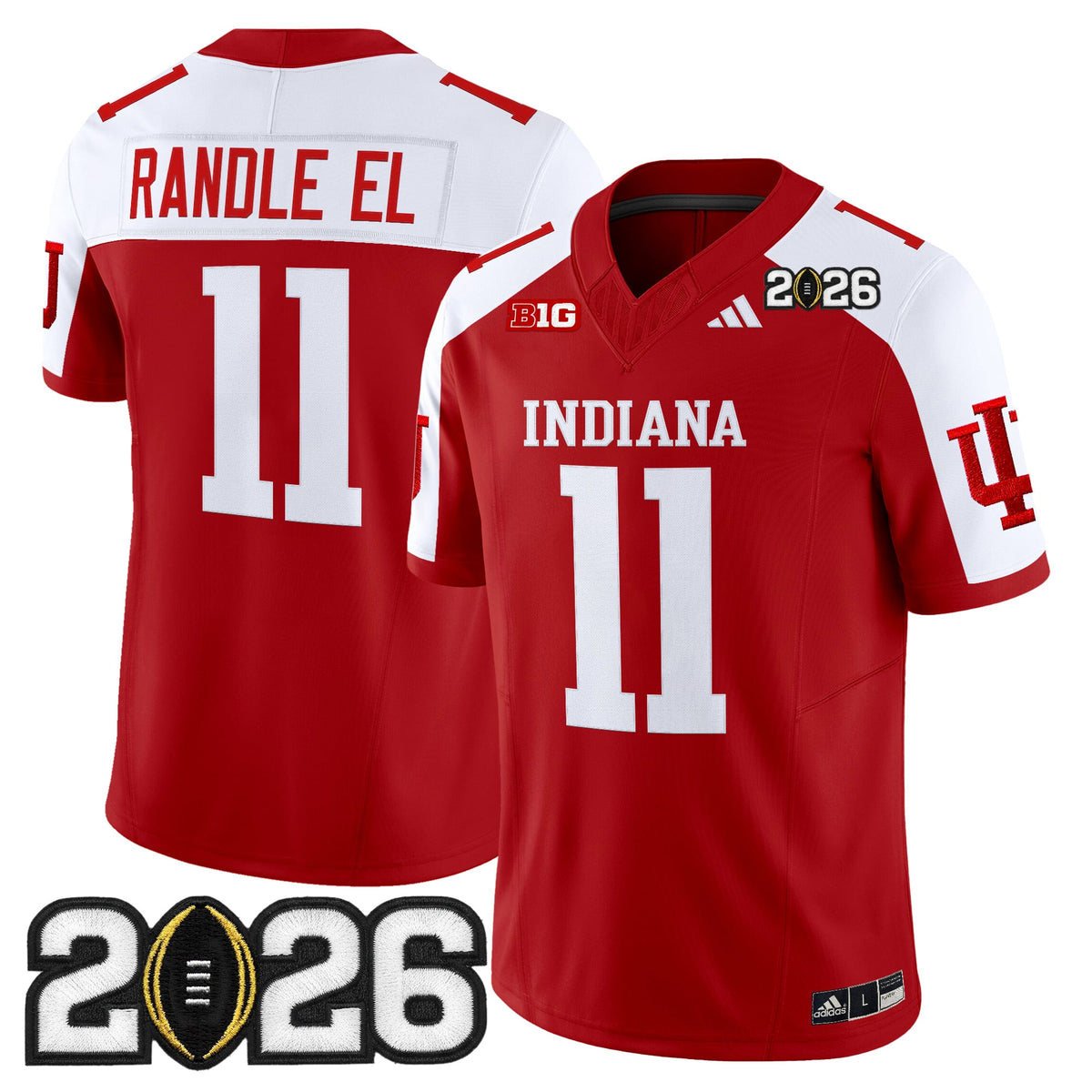 Men's Indiana Hoosiers 2026 CFP Final Patch Vapor Limited Jersey V2 - All Stitched