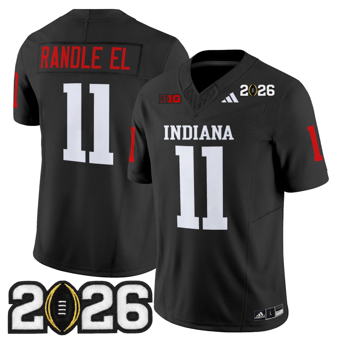 Men's Indiana Hoosiers 2026 CFP Final Patch Vapor Limited Jersey V2 - All Stitched