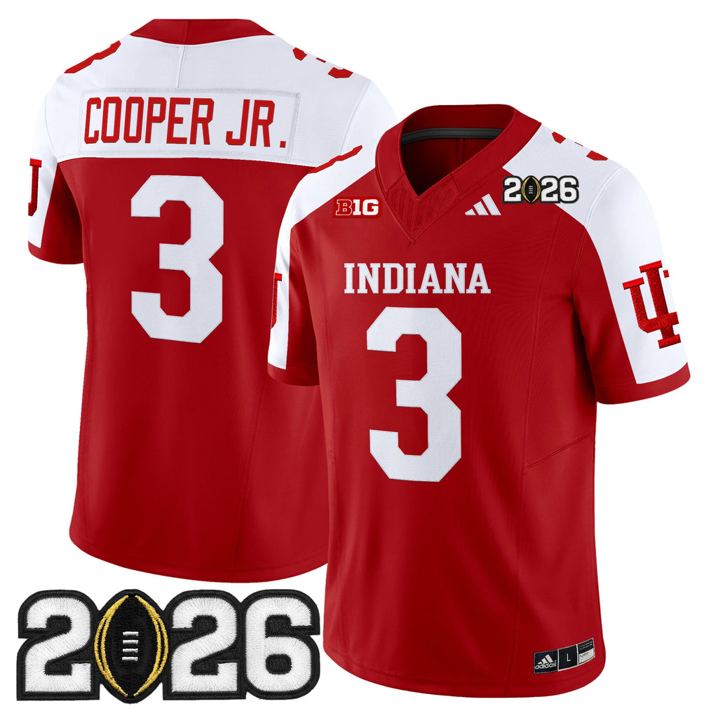 Men's Indiana Hoosiers 2026 CFP Final Patch Vapor Limited Jersey V2 - All Stitched