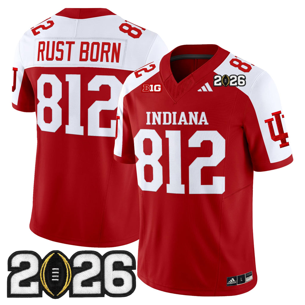 Men's Indiana Hoosiers 2026 CFP Final Patch Vapor Limited Jersey V2 - All Stitched