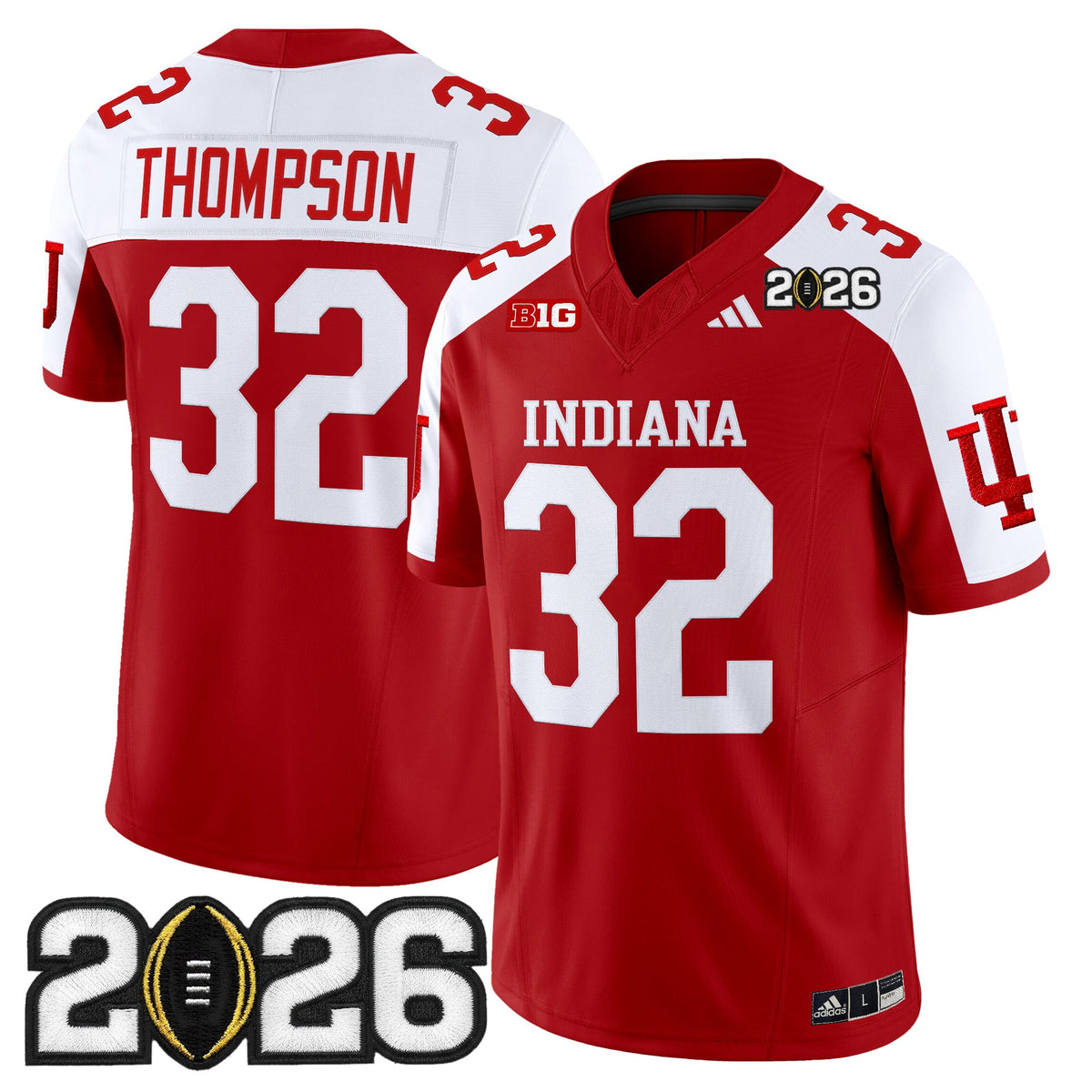 Men's Indiana Hoosiers 2026 CFP Final Patch Vapor Limited Jersey V2 - All Stitched