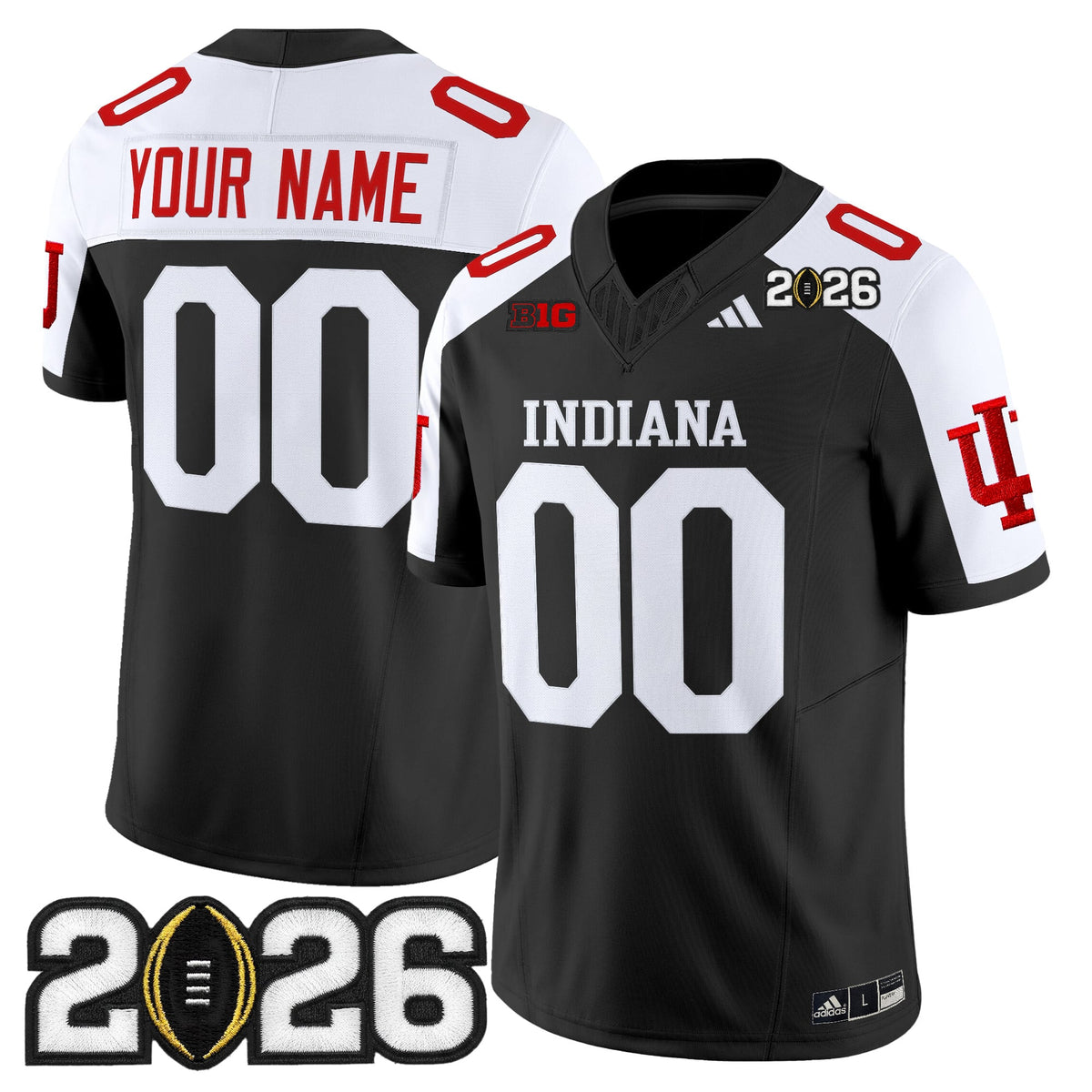 Indiana Hoosiers 2026 CFP Final Patch Vapor Limited Custom Jersey V2 - All Stitched