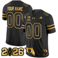 Miami Hurricanes 2026 CFP Final & Florida Patch Gold Vapor Limited Custom Jersey - All Stitched