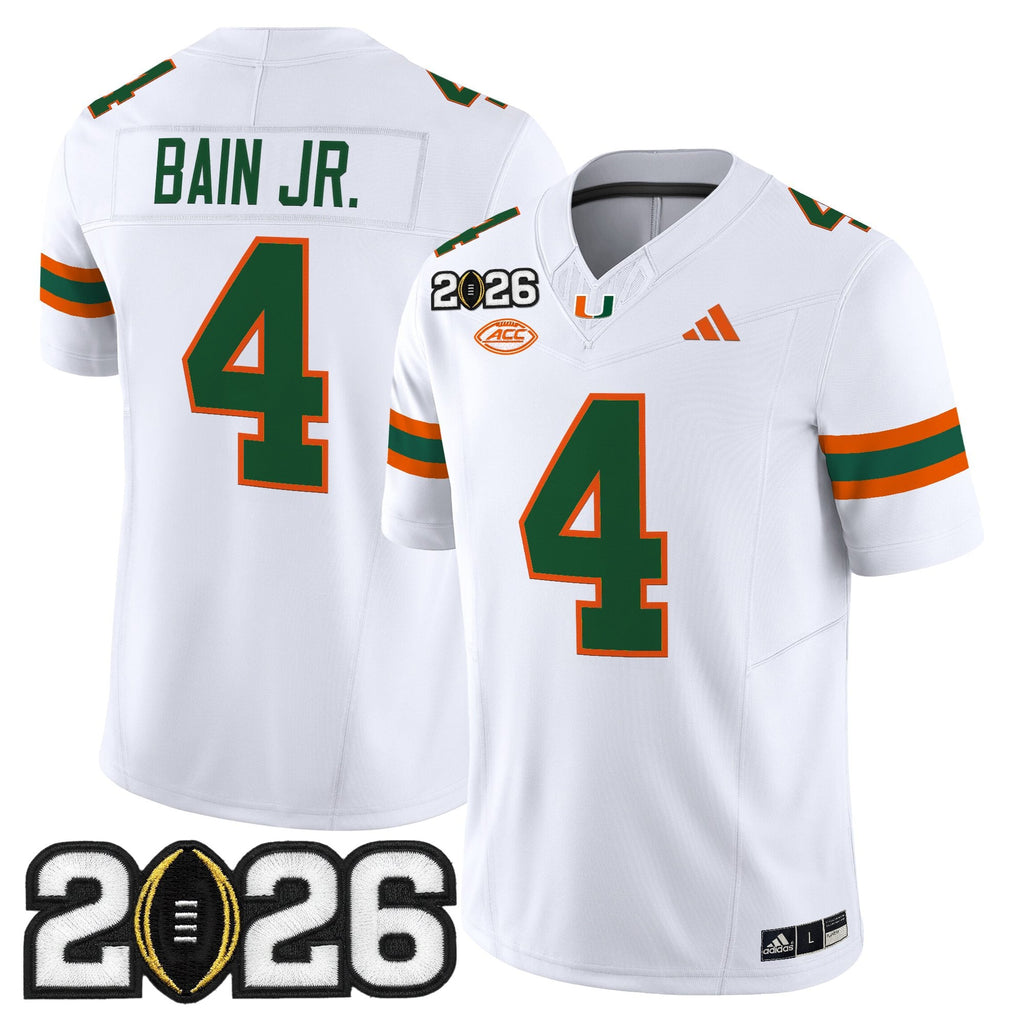 Men's Miami Hurricanes 2026 CFP Final Patch Vapor Limited Jersey - All Stitched