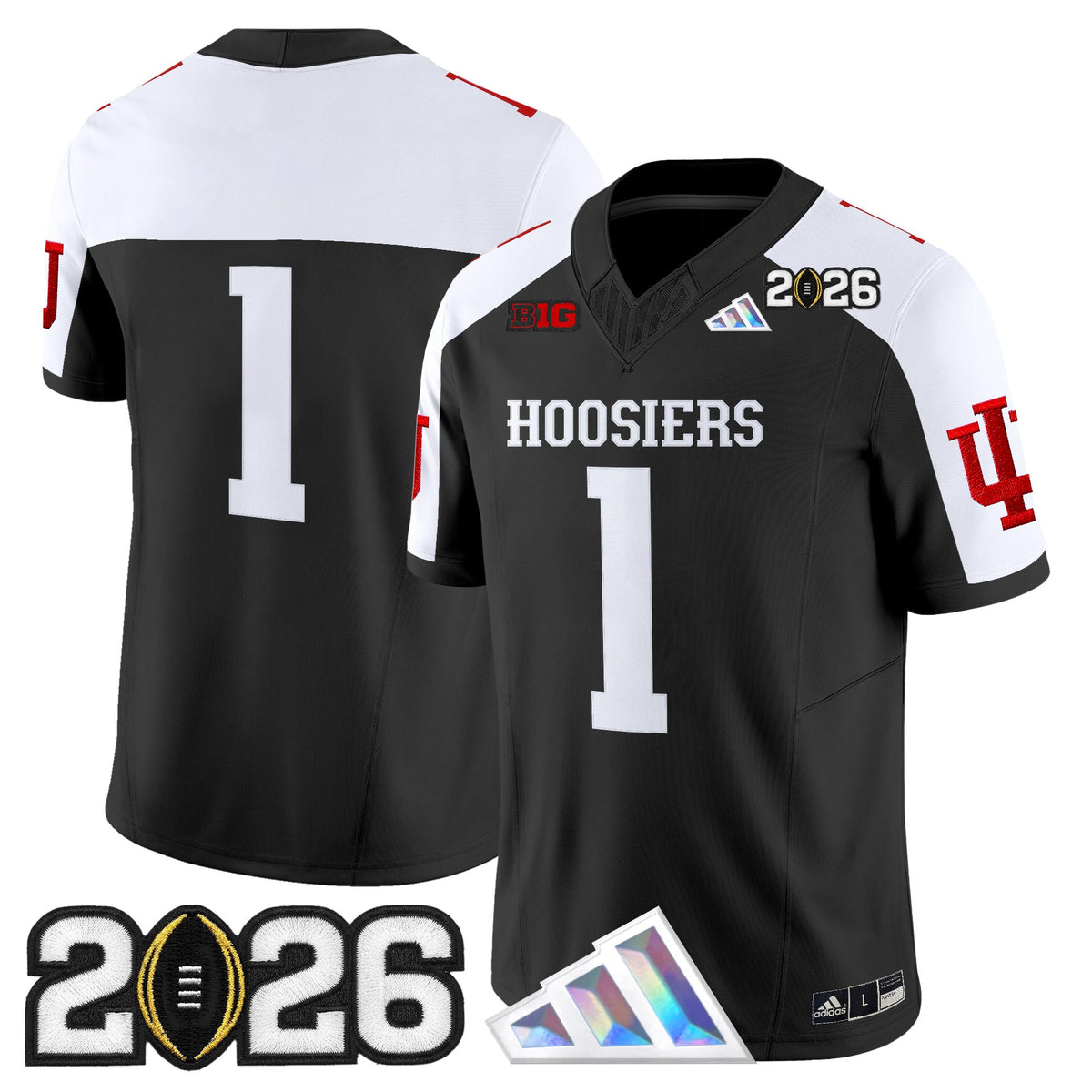 Men's Indiana Hoosiers 2026 CFP Final Patch Vapor Limited Jersey V4 - All Stitched