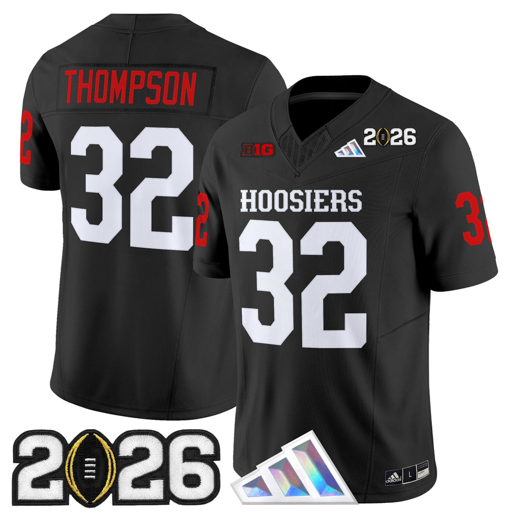 Men's Indiana Hoosiers 2026 CFP Final Patch Vapor Limited Jersey V4 - All Stitched