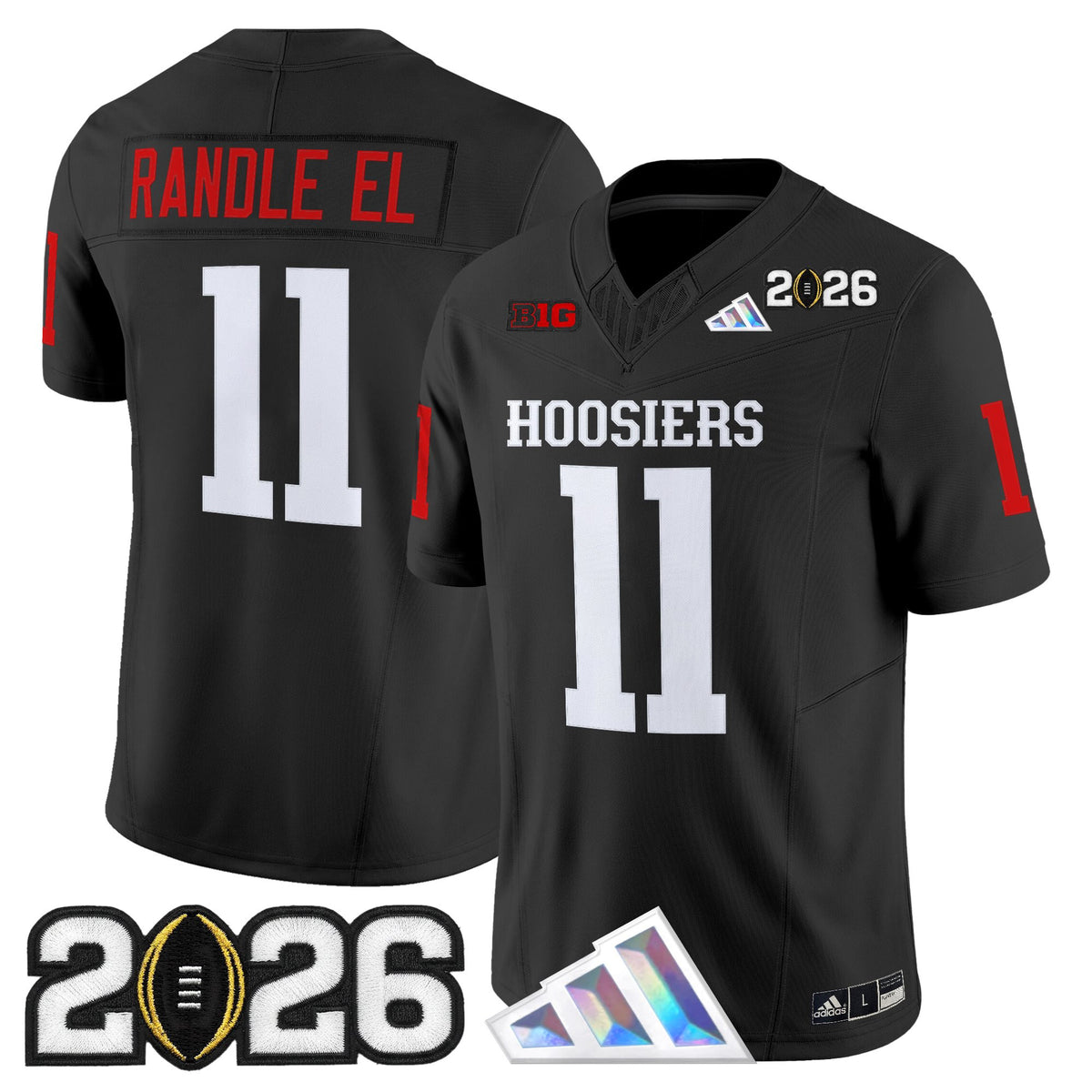 Men's Indiana Hoosiers 2026 CFP Final Patch Vapor Limited Jersey V4 - All Stitched