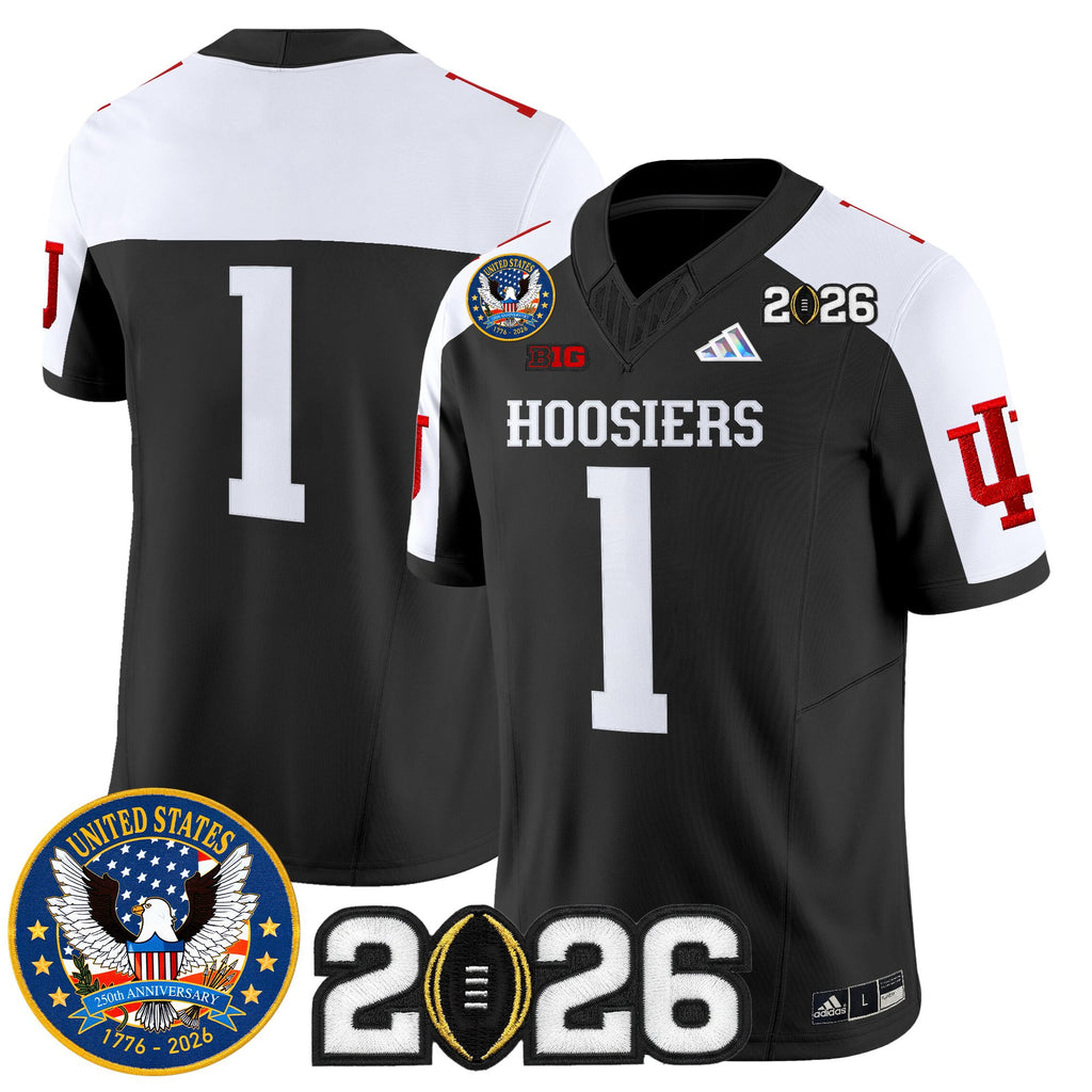 Men's Indiana Hoosiers "United States 250th Anniversary Patch" Vapor Limited Jersey - All Stitched