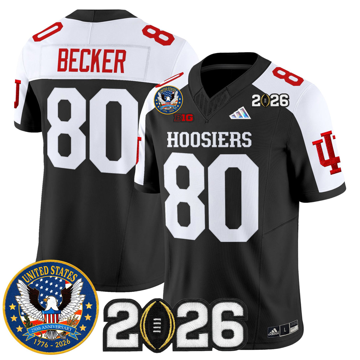 Men's Indiana Hoosiers "United States 250th Anniversary Patch" Vapor Limited Jersey - All Stitched
