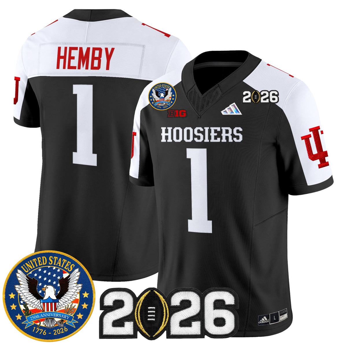 Men's Indiana Hoosiers "United States 250th Anniversary Patch" Vapor Limited Jersey - All Stitched