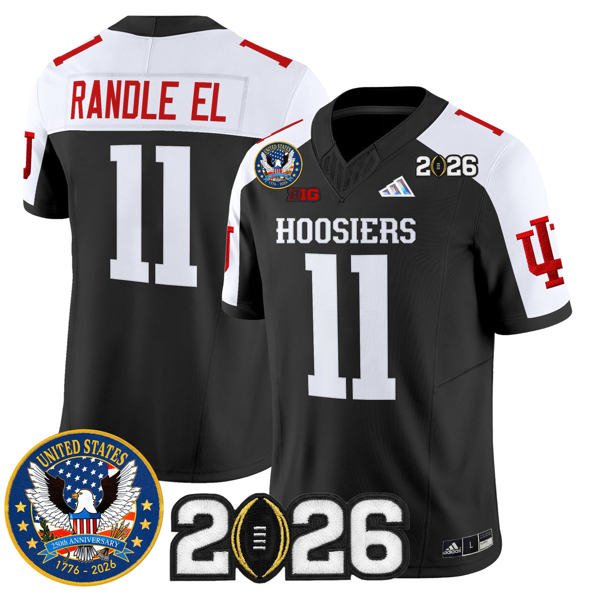 Men's Indiana Hoosiers "United States 250th Anniversary Patch" Vapor Limited Jersey - All Stitched