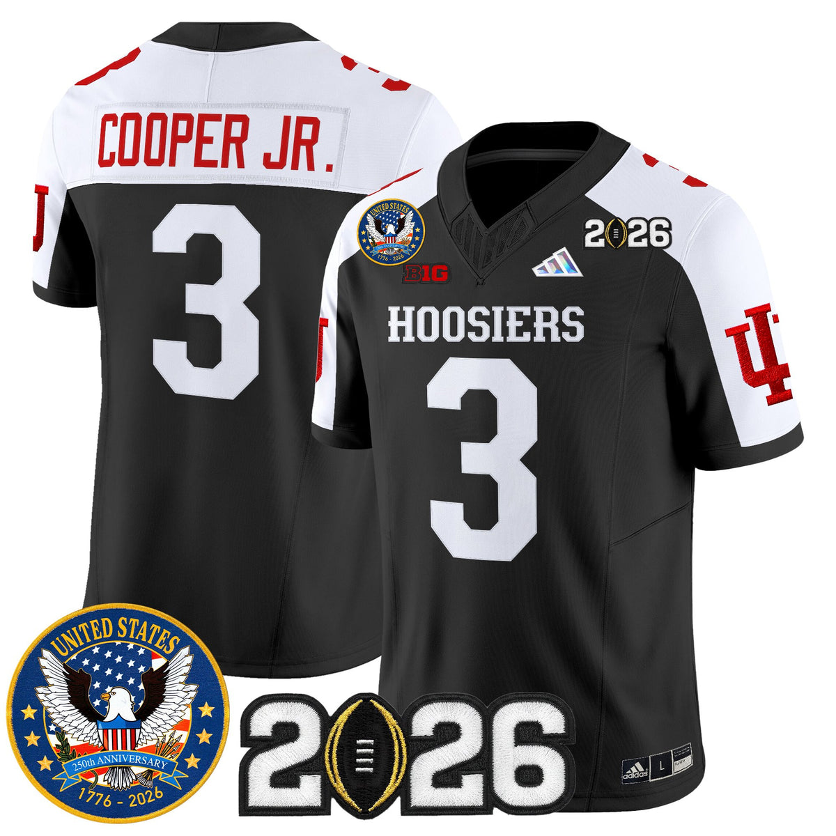 Men's Indiana Hoosiers "United States 250th Anniversary Patch" Vapor Limited Jersey - All Stitched