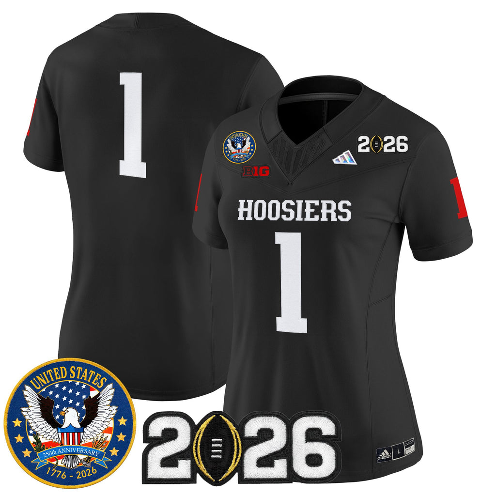 Women's Indiana Hoosiers "United States 250th Anniversary Patch" Vapor Limited Jersey - All Stitched