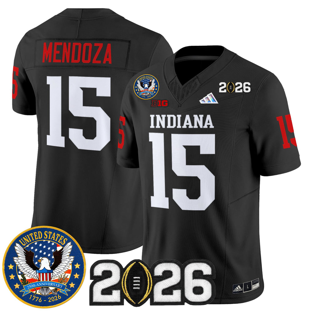 Men's Indiana Hoosiers "United States 250th Anniversary Patch" Vapor Limited Jersey V2 - All Stitched