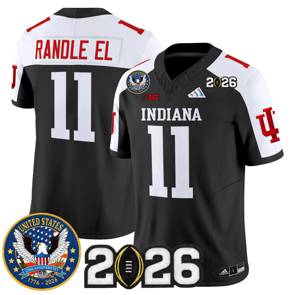 Men's Indiana Hoosiers "United States 250th Anniversary Patch" Vapor Limited Jersey V2 - All Stitched