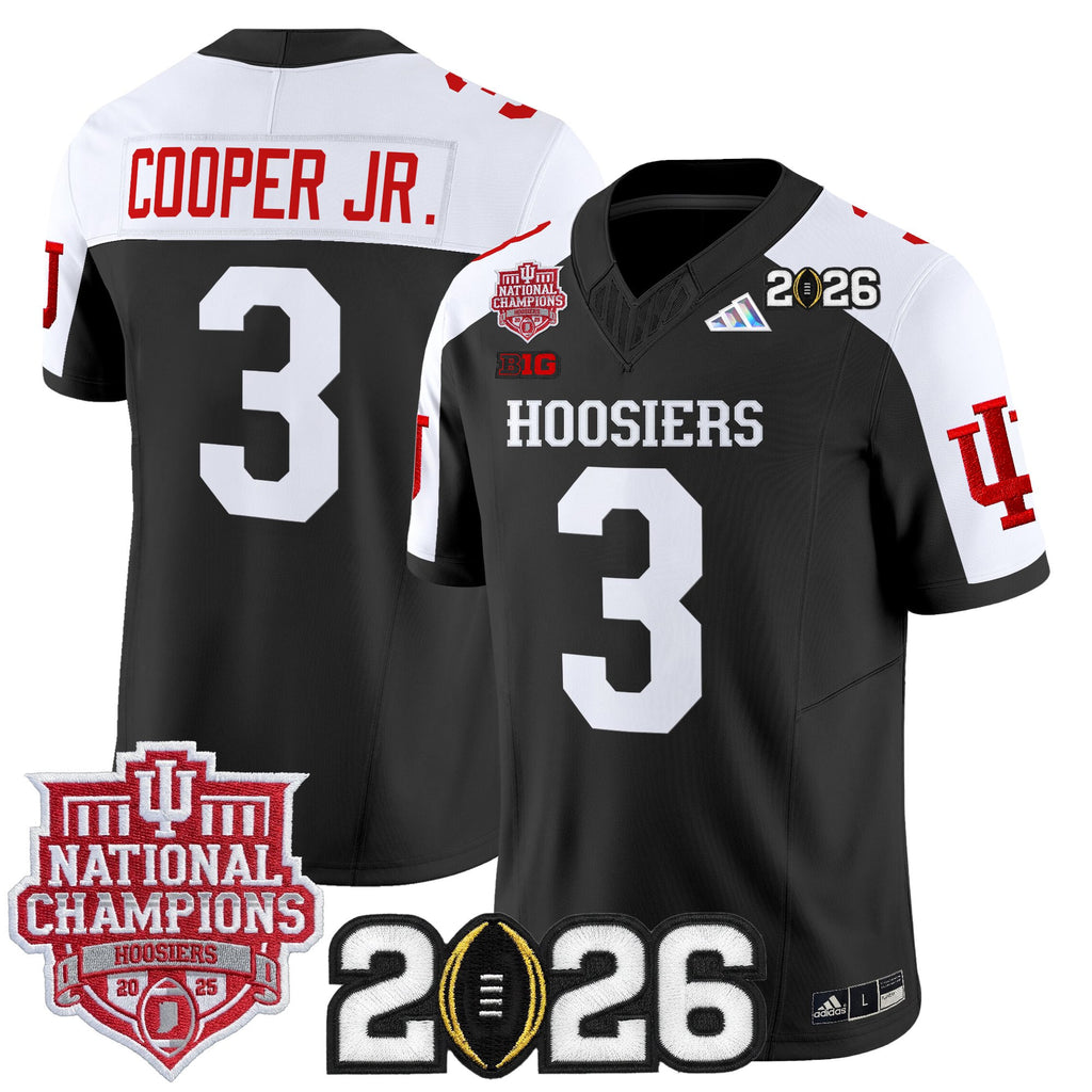 Men's Indiana Hoosiers 2025 National Champions & 2026 CFP Final Patch Vapor Limited Jersey - All Stitched