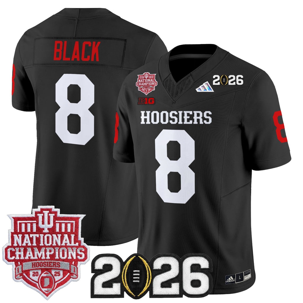 Men's Indiana Hoosiers 2025 National Champions & 2026 CFP Final Patch Vapor Limited Jersey - All Stitched